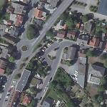 Der Standort der Synagoge von Groß-Gerau im modernen Orthofoto (Bildmitte) Vorschaubild