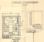 Schweinsberg: Bestuhlungskizzen zur Rekonstruktion der Räumlichkeiten im Entschädigungsverfahren (um 1960) Vorschaubild