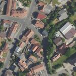 Der Standort der Synagoge von Weyhers im modernen Orthofoto (Bildmitte) Vorschaubild